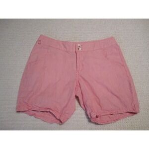Columbia Shorts Womens 4‎ Red White Omni Shade PFG Fishing Shorts Fish Gear